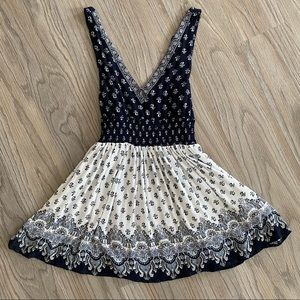 aeropostale blue and white dress